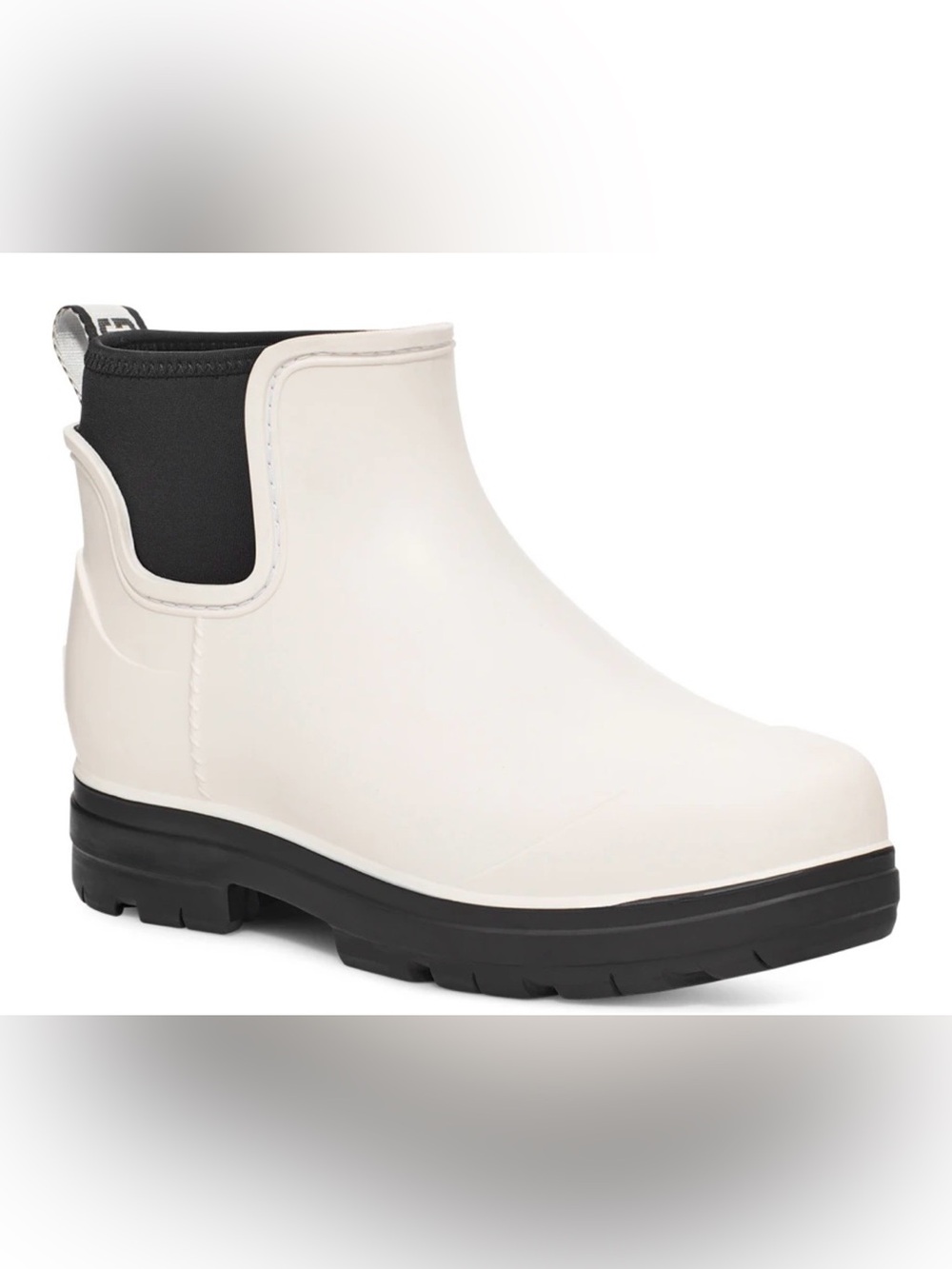 UGG Droplet Waterproof Rain Boots White Black Size 11
